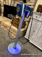 Late 1950's Ballantyne Speakers and Junction Box in Metallic Blue & Silver