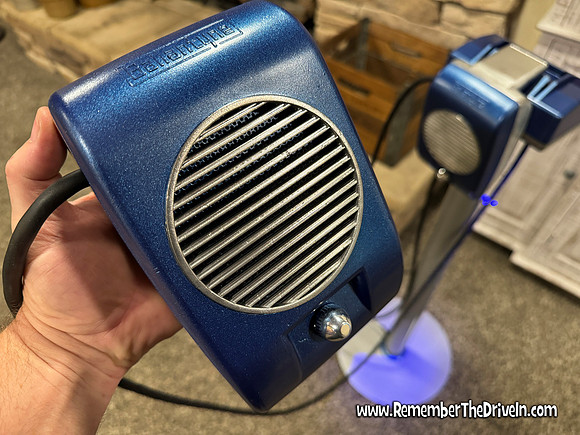 Late 1950's Ballantyne Speakers and Junction Box in Metallic Blue & Silver