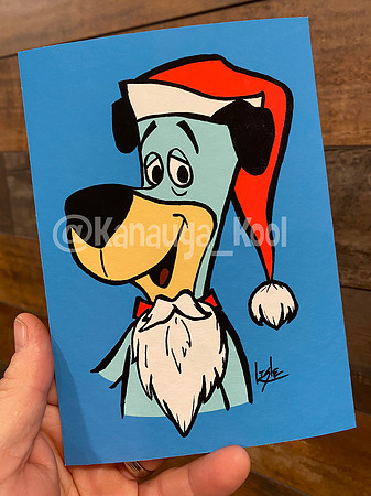 Santa Huckleberry Hound - Art Print