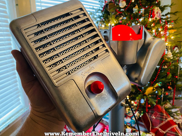 1950's Simplex De Luxe In-A-Car Speakers with a red glow top!