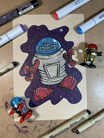 Tomy Rascal Robot - Original Drawing