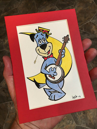Huckleberry Hound with his Banjo - Original Drawing