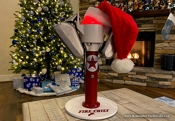 Texaco Themed  Drive-In Speakers at Christmas