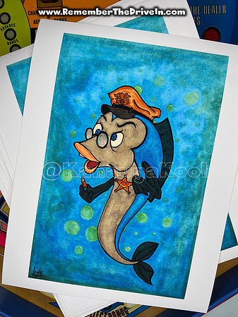 Deputy Mr. Limpet - Don Knotts / Incredible Mr. Limpet / Barney Fife Mashup Print - By J. Lisle